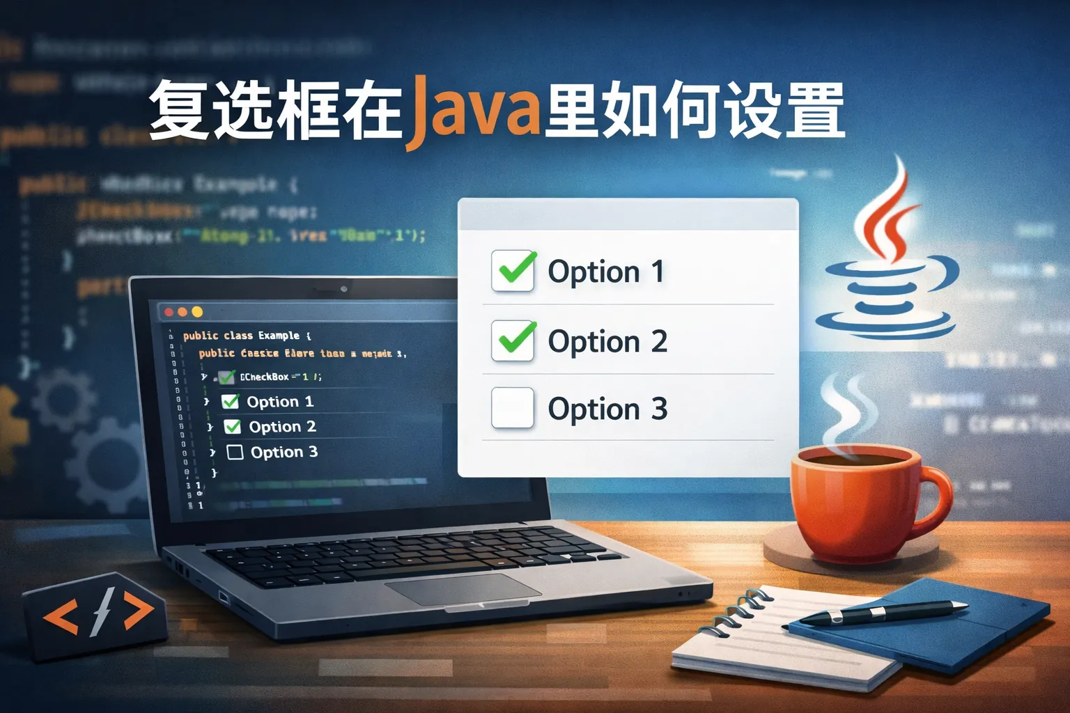 复选框在java里如何设置