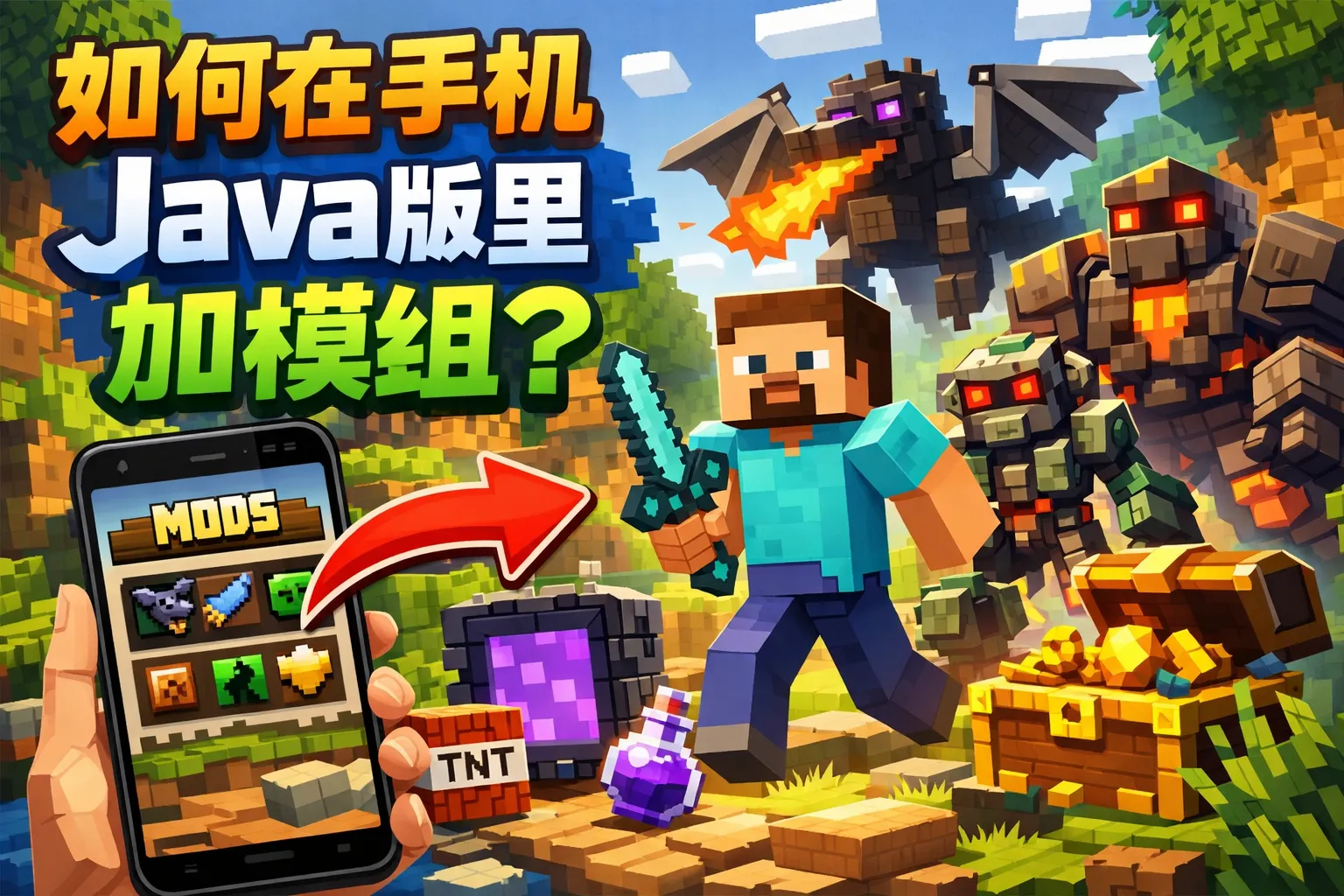 如何在手机java版里加模组