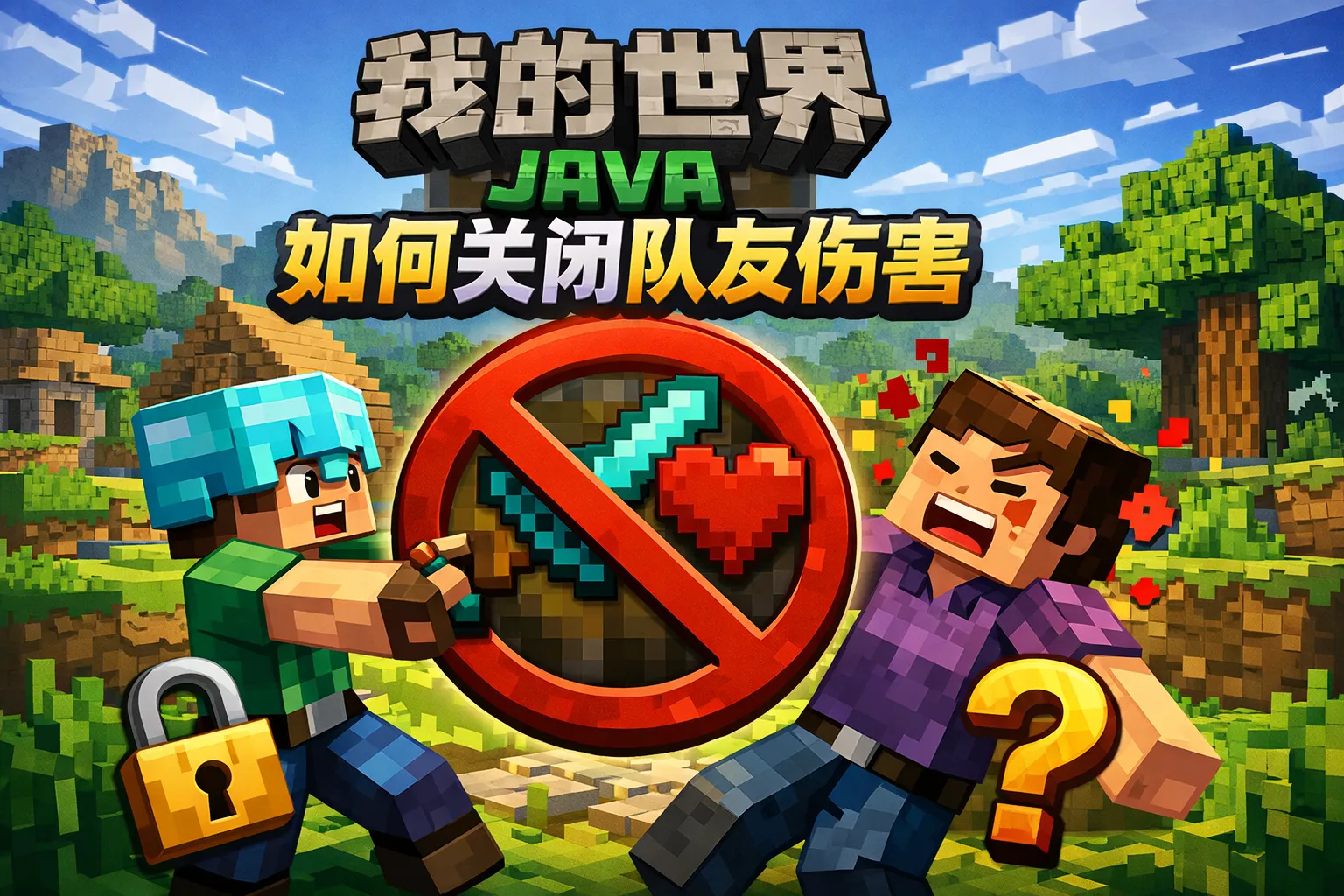 我的世界java如何关闭队友伤害