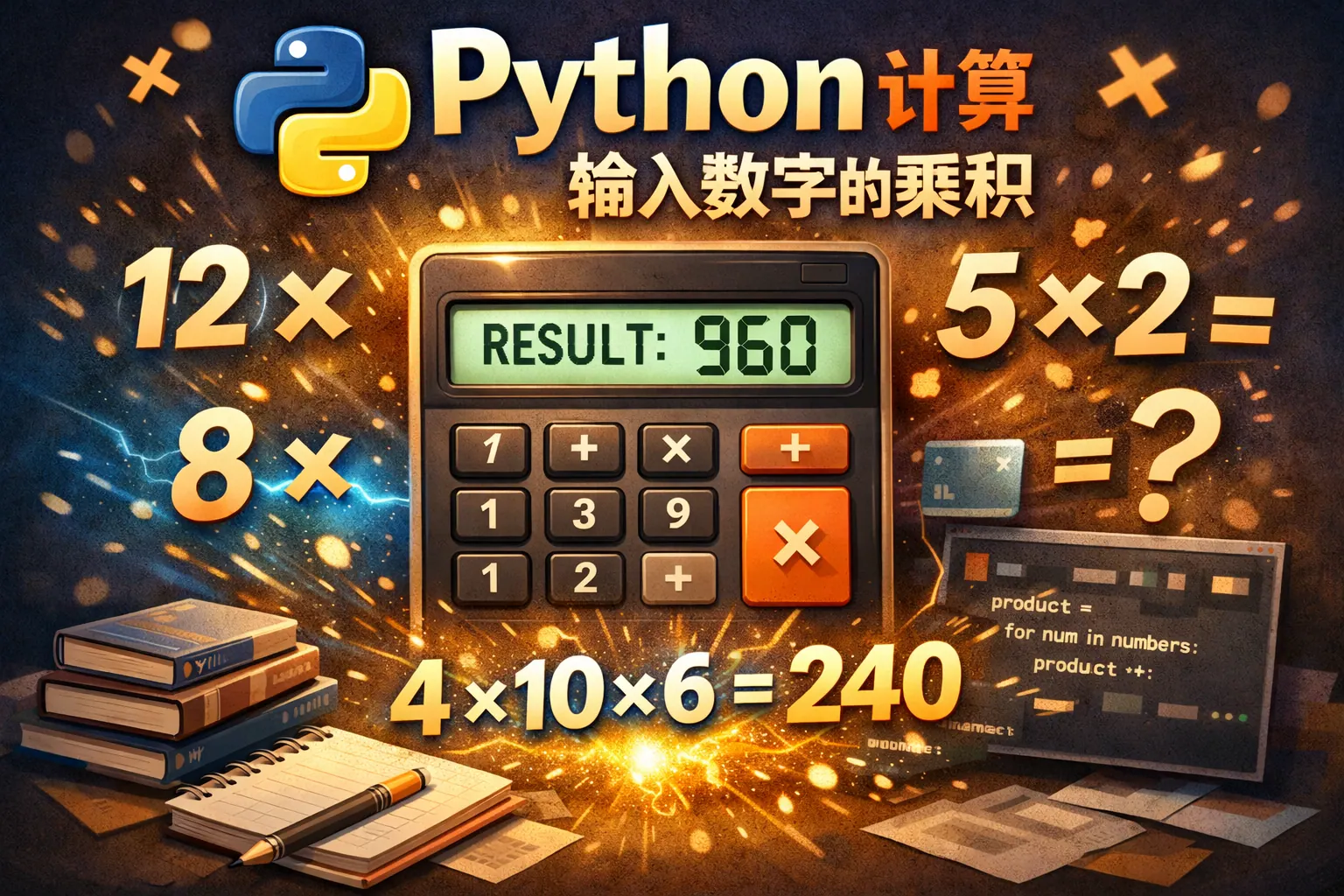 python计算输入数字的乘积