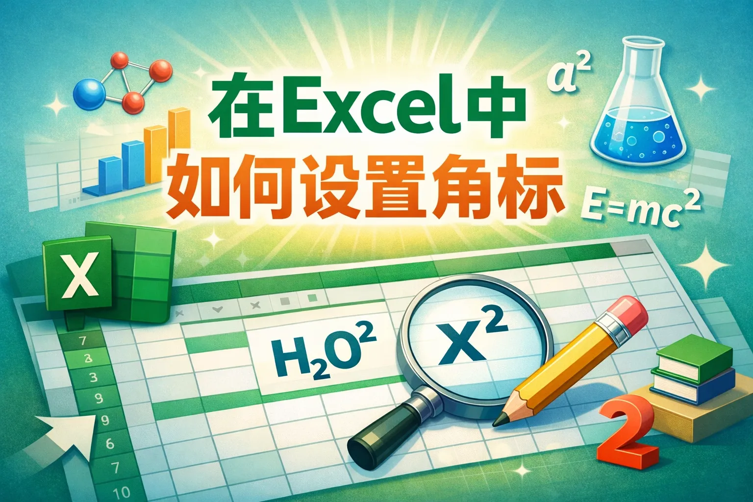 在excel中如何设置角标