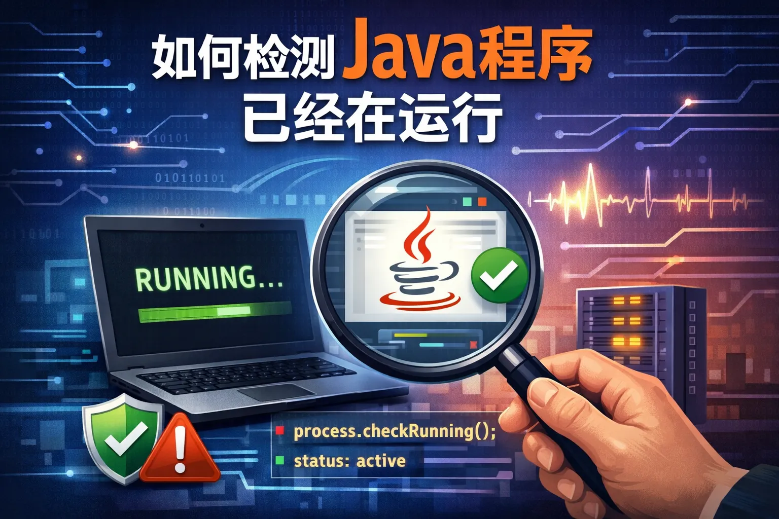 如何检测java程序已经在运行