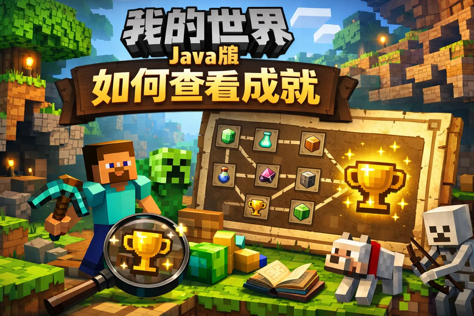 我的世界java版如何查看成就