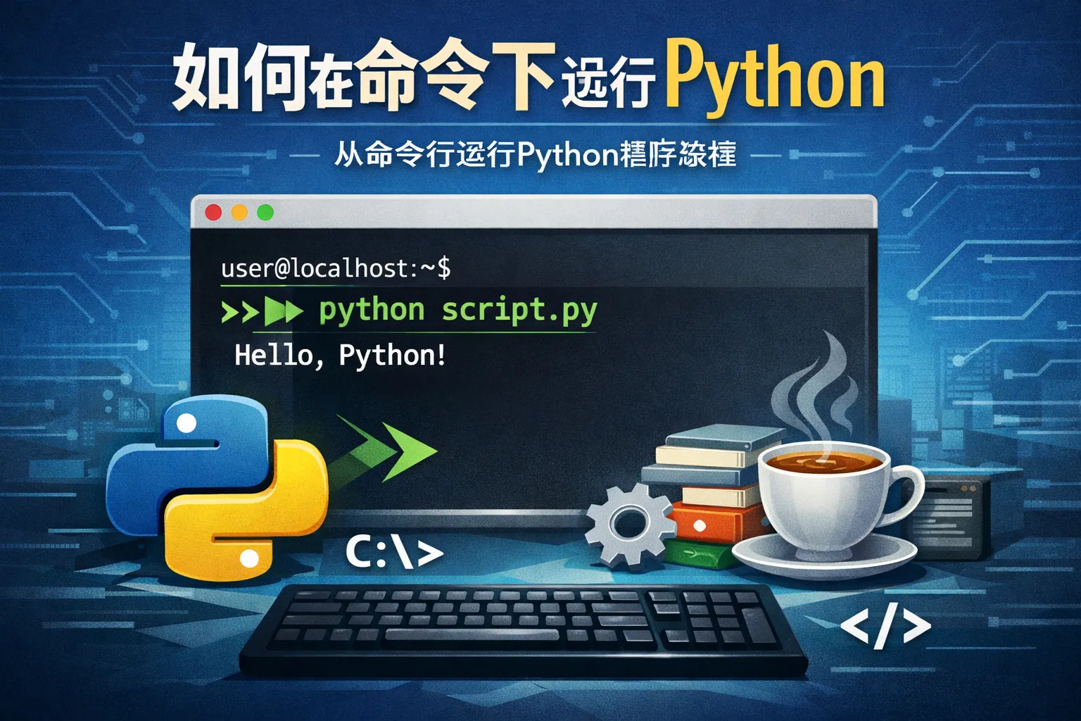 如何在命令下运行python