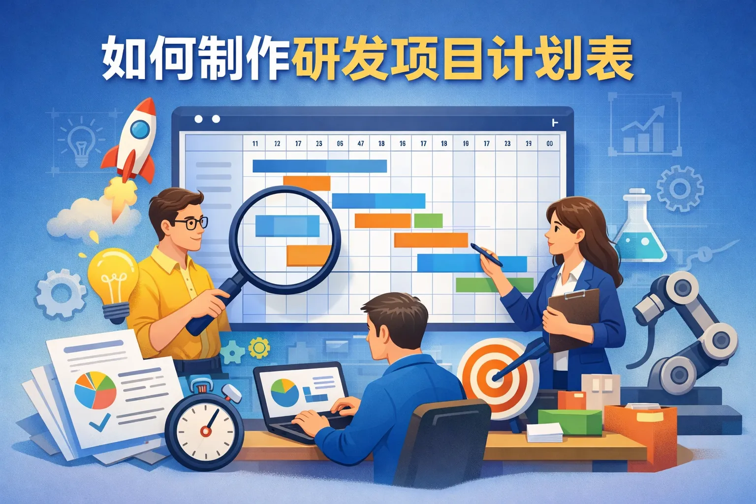 如何制作研发项目计划表