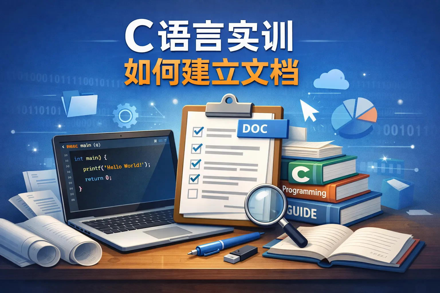 c语言实训如何建立文档