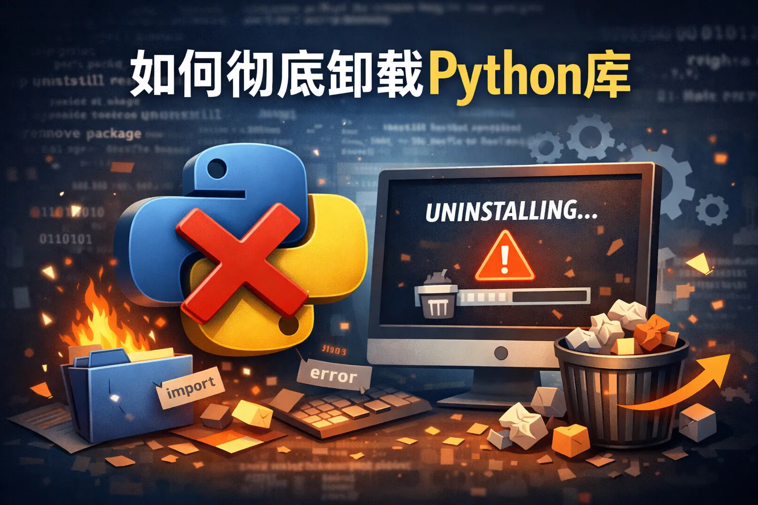 如何彻底卸载python库