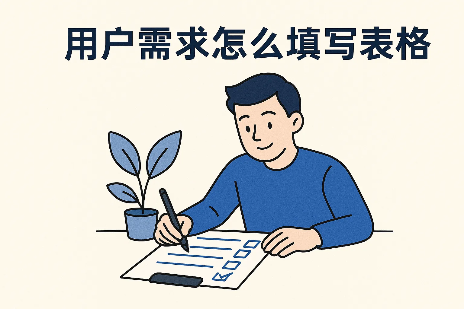 用户需求怎么填写表格