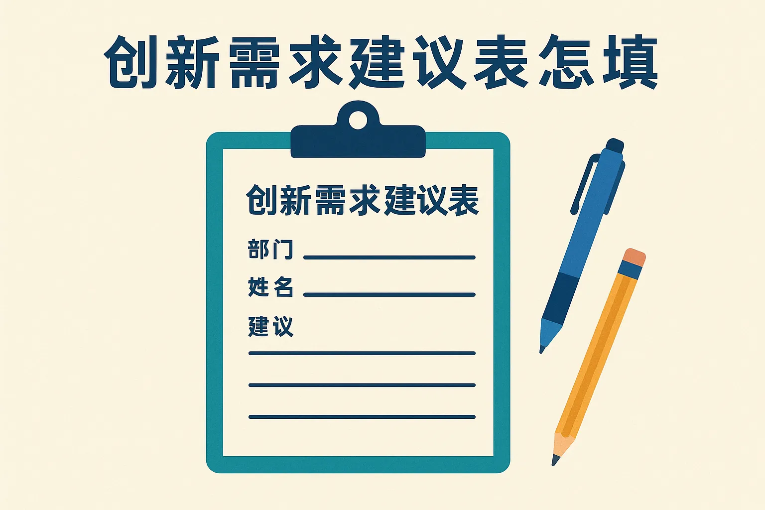 创新需求建议表怎么填