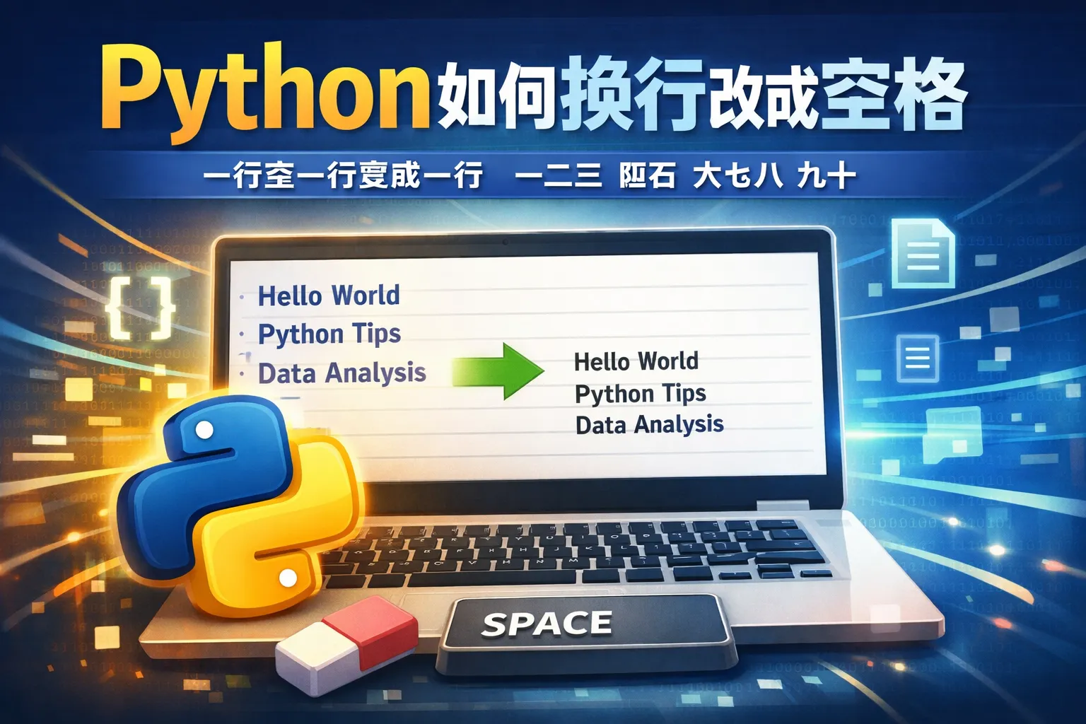 python如何把换行改成空格