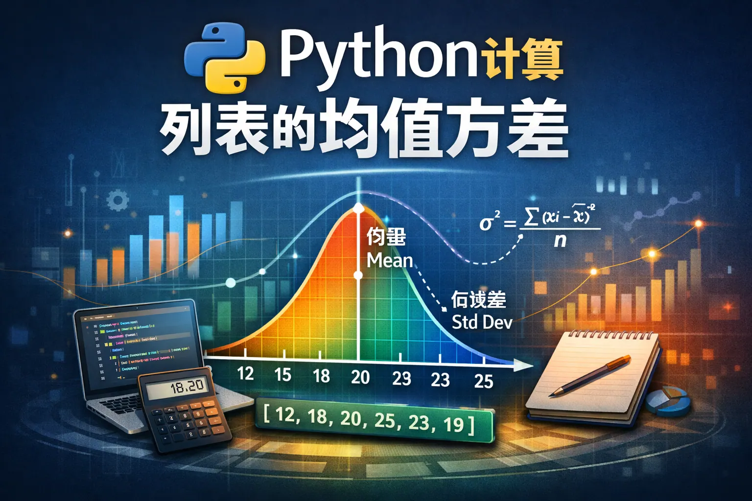 python计算列表的均值方差