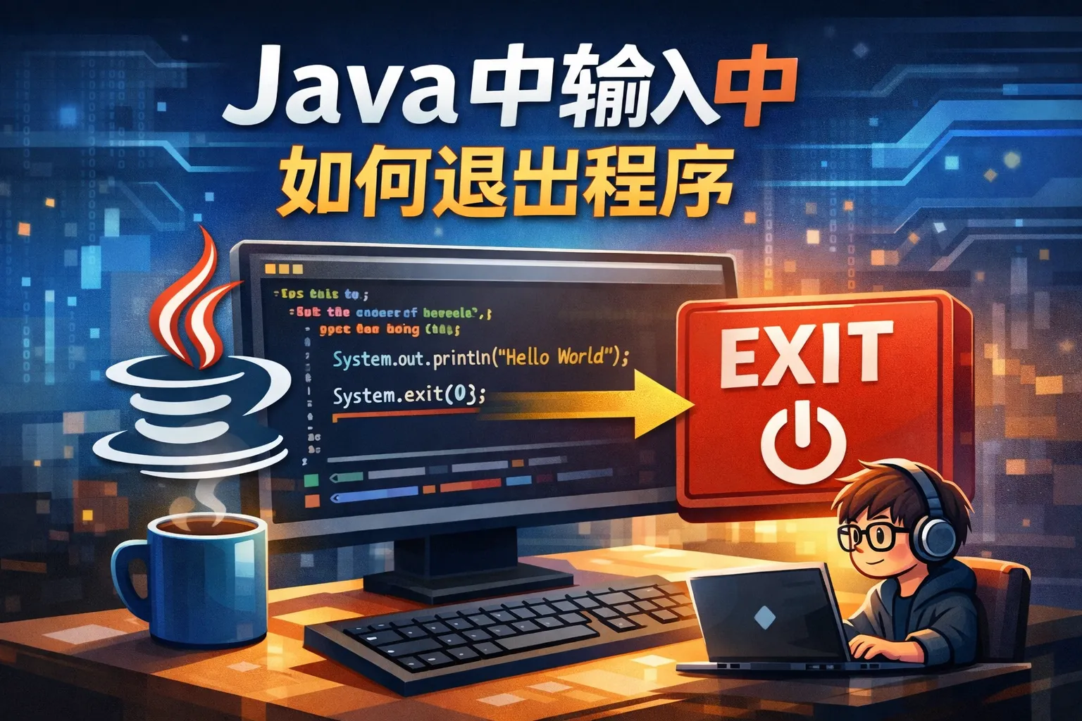 java中输入中如何退出程序