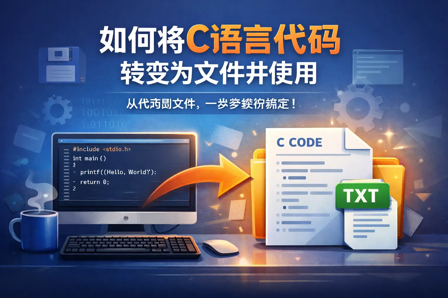 如何将c语言代码转变为文件并使用