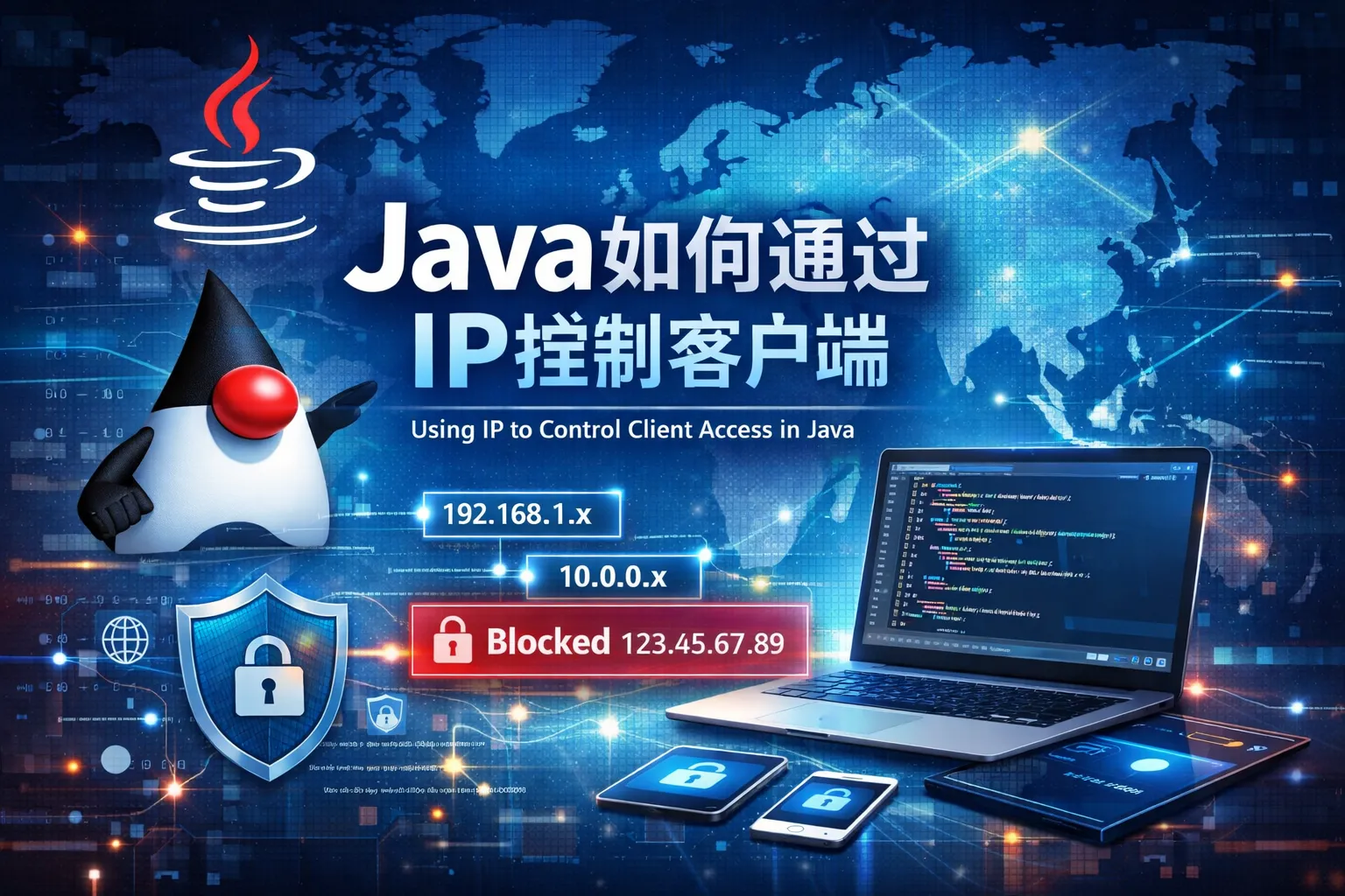 java如何通过ip控制客户端