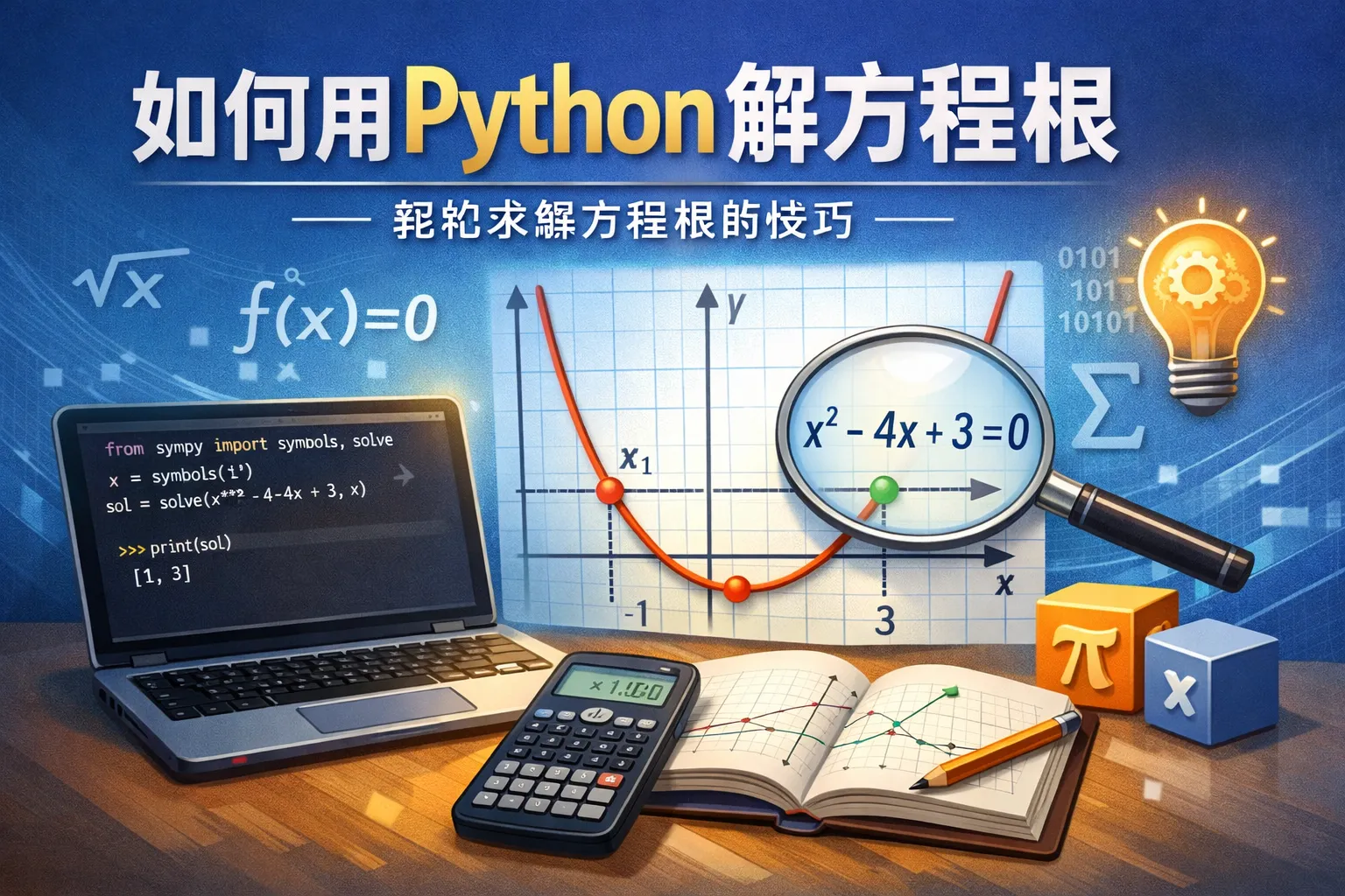 如何用python解方程根