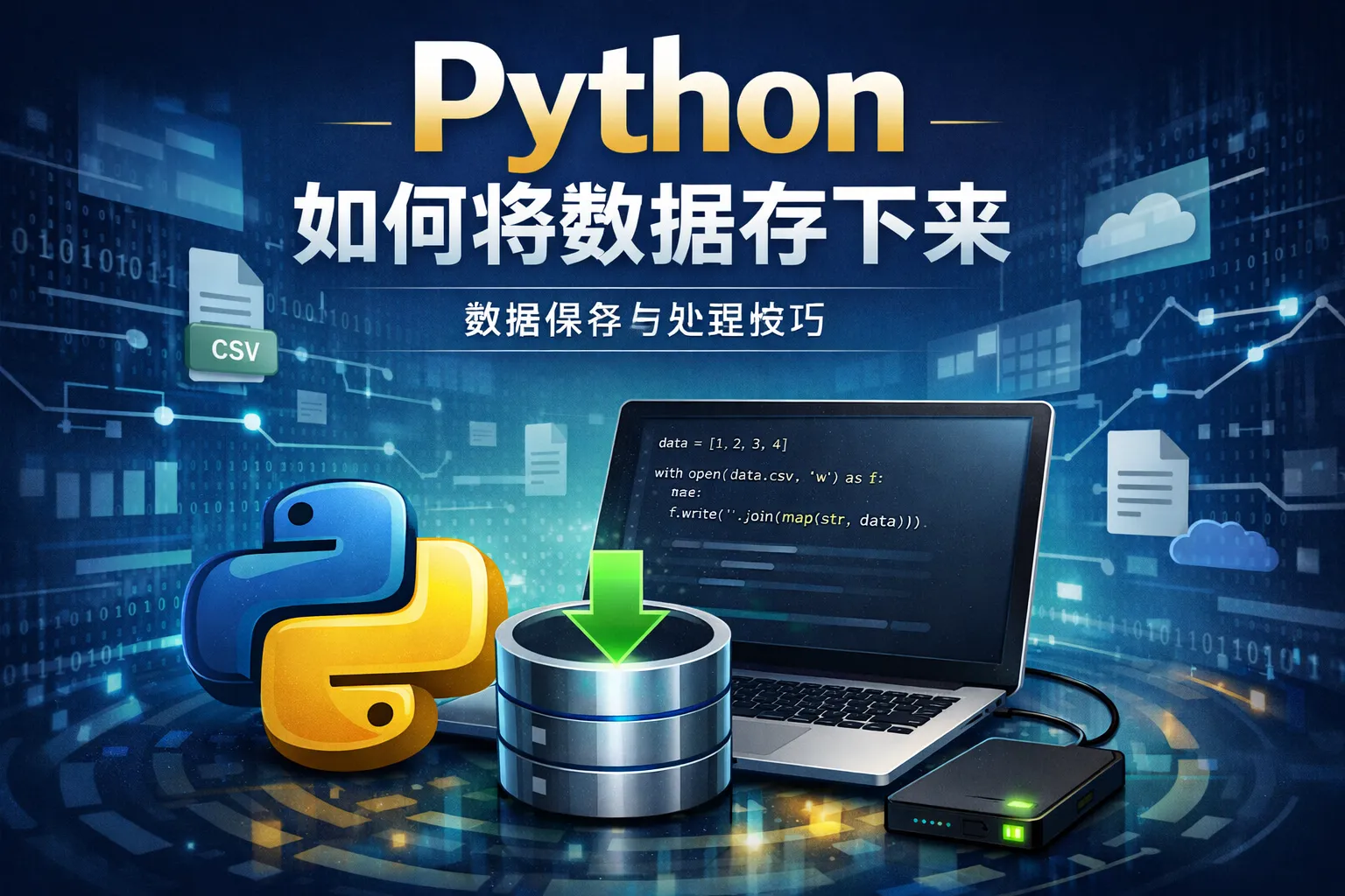 python如何将数据存下来