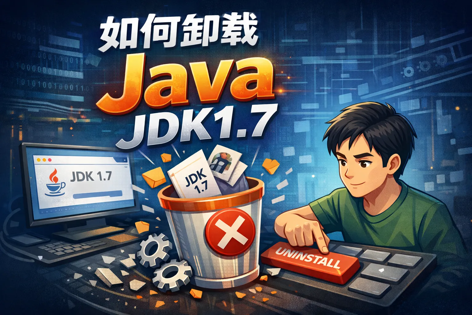 如何卸载java jdk1.7