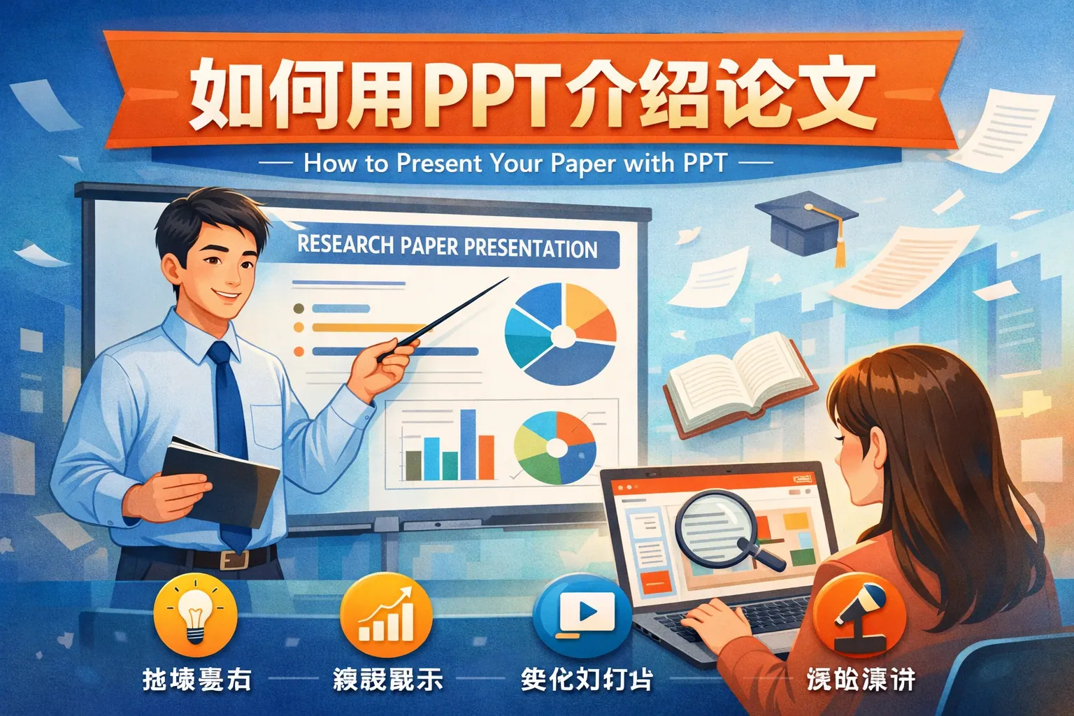 如何用ppt介绍论文