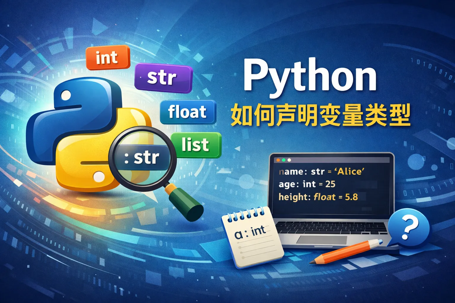python如何声明变量类型