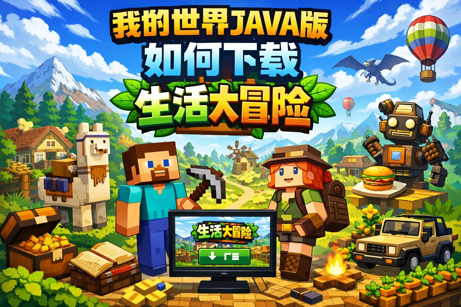 我的世界java版如何下载生活大冒险