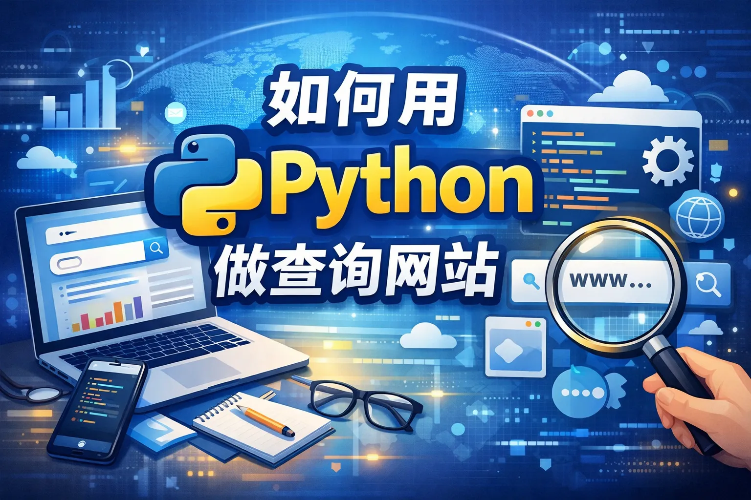 如何用python做查询网站