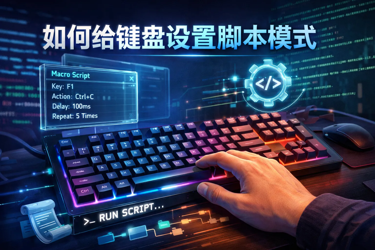 如何给键盘设置脚本模式