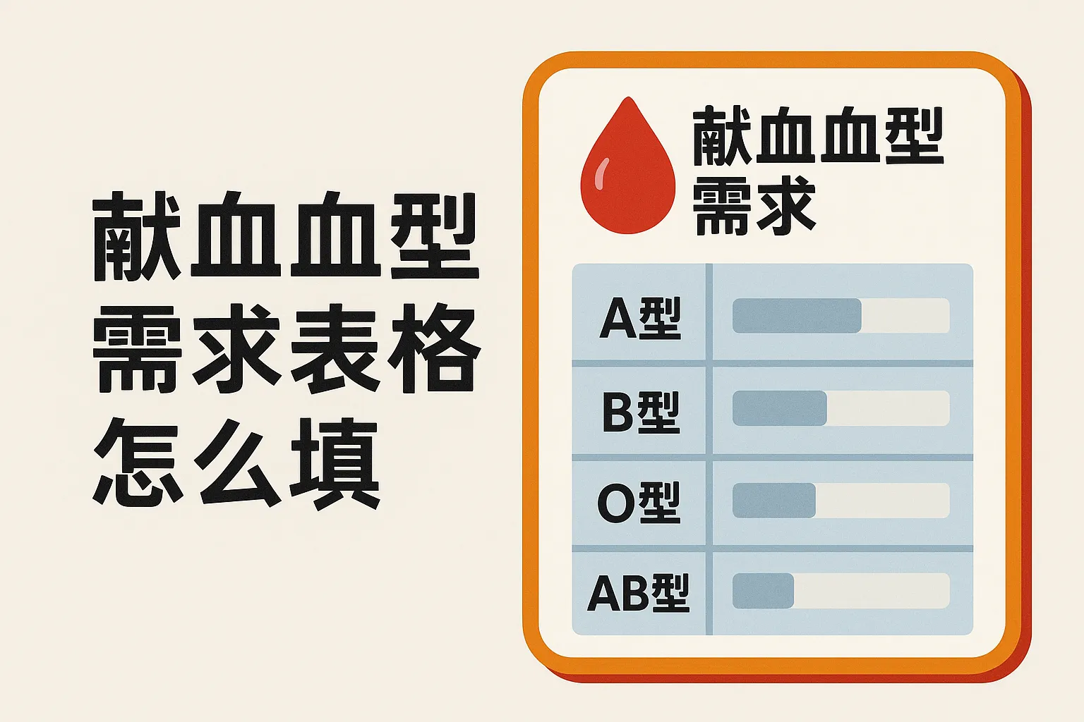 献血血型需求表格怎么填