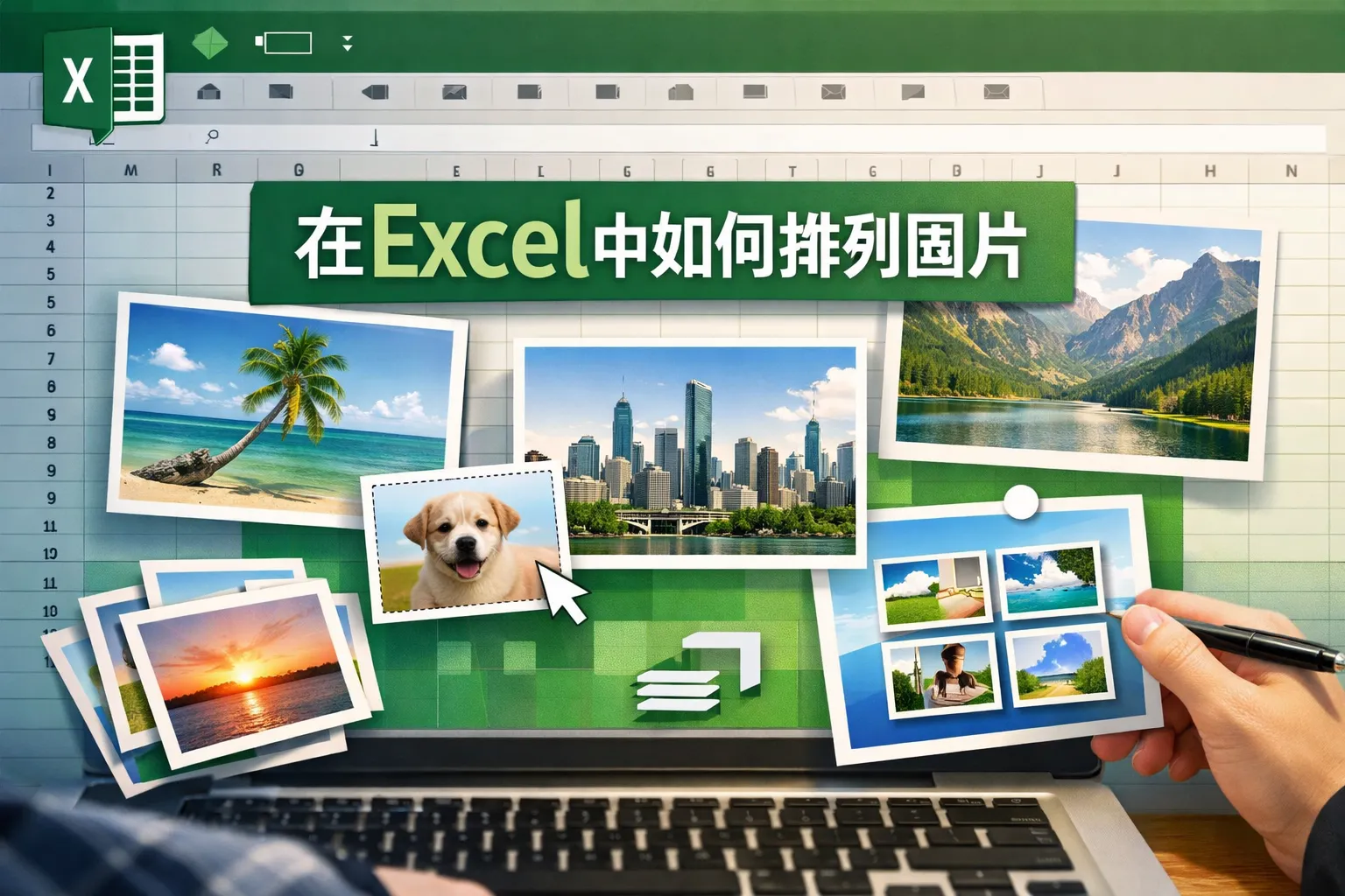 在excel中如何排列图片