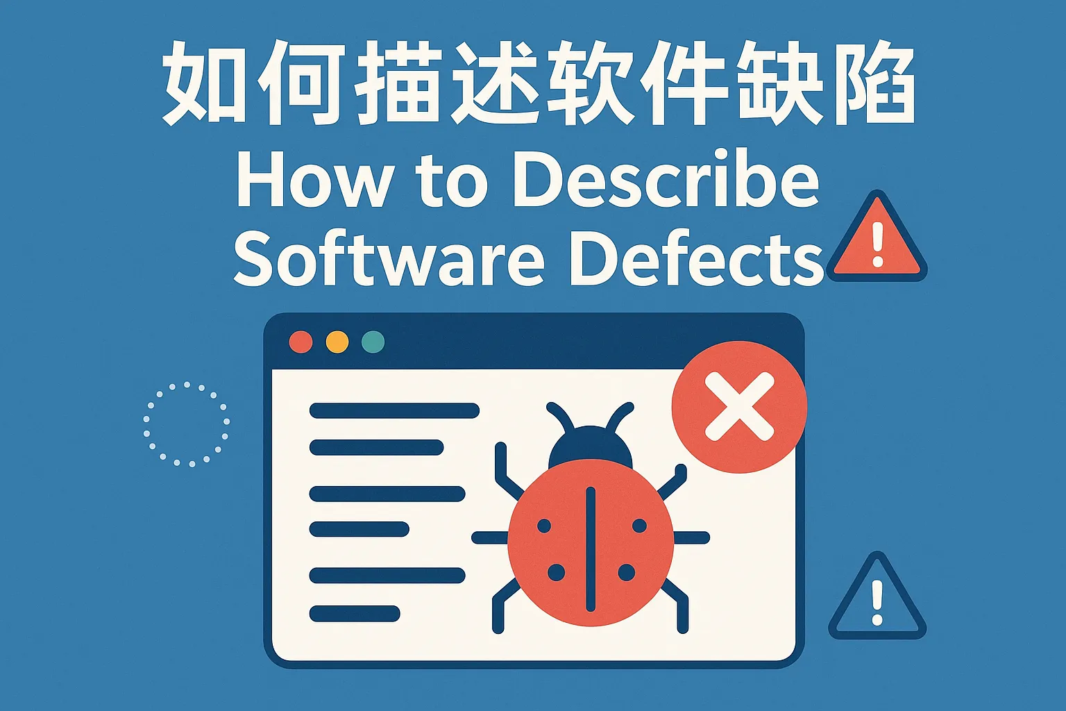 如何描述软件缺陷