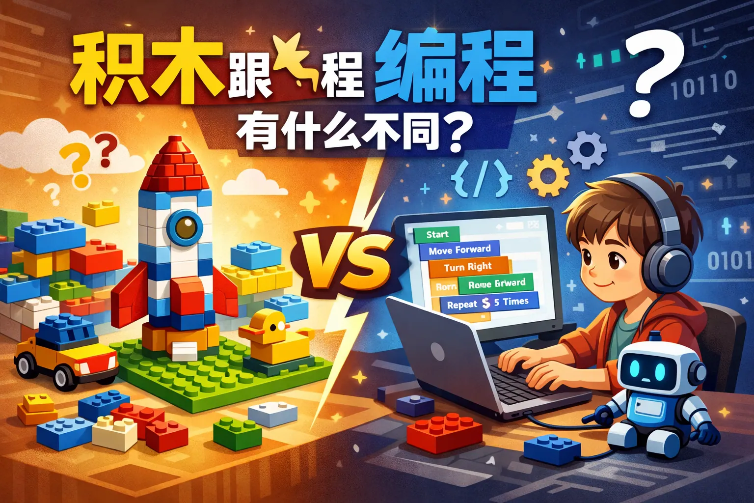 积木跟编程有什么不同