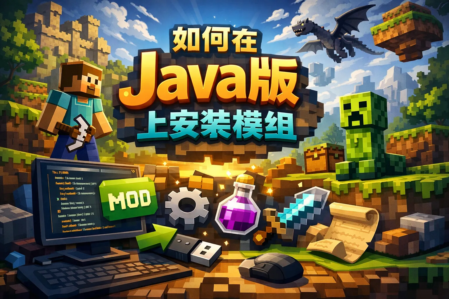 如何在java版上安装模组