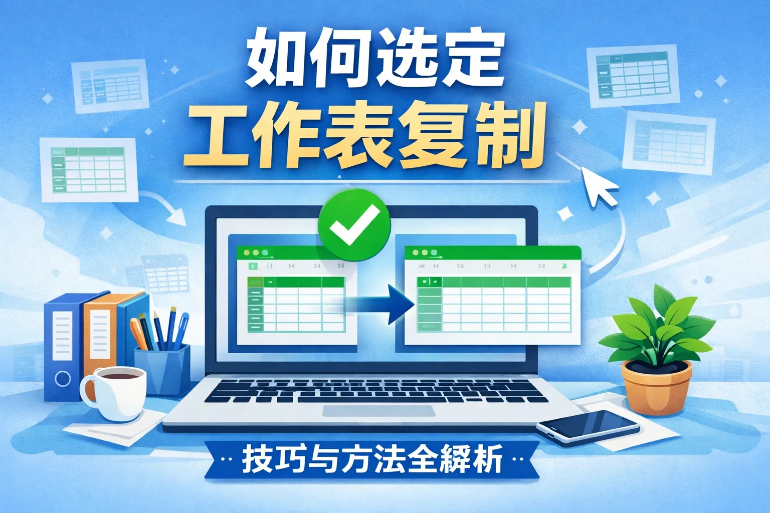 如何选定工作表复制