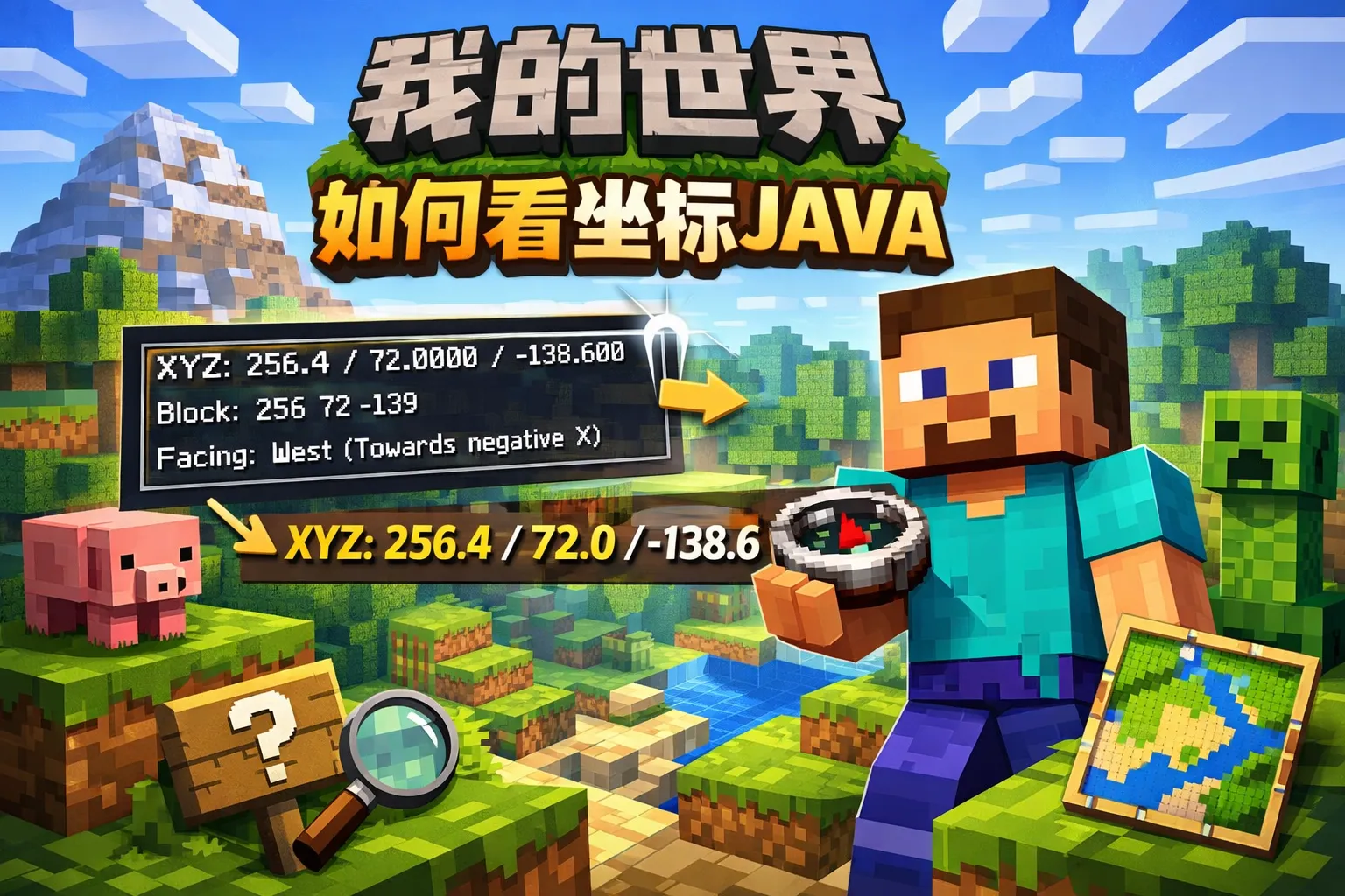 我的世界如何看坐标java