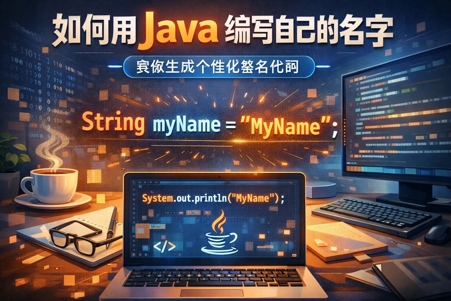 如何用java编写自己的名字