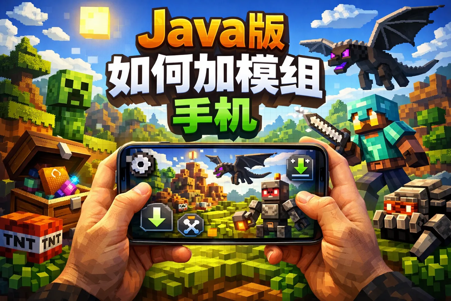 java版如何加模组手机