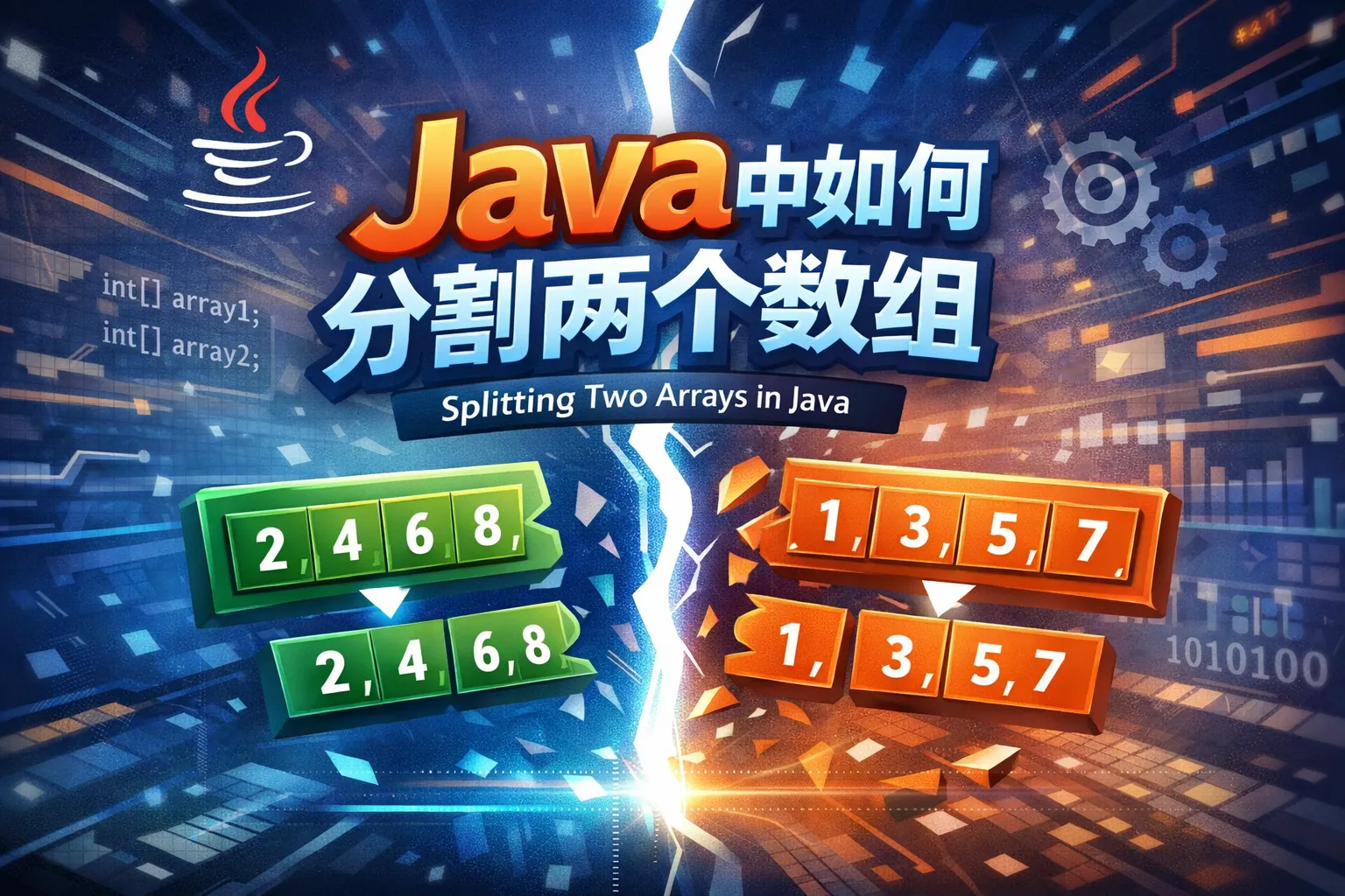 Java中如何分割两个数组