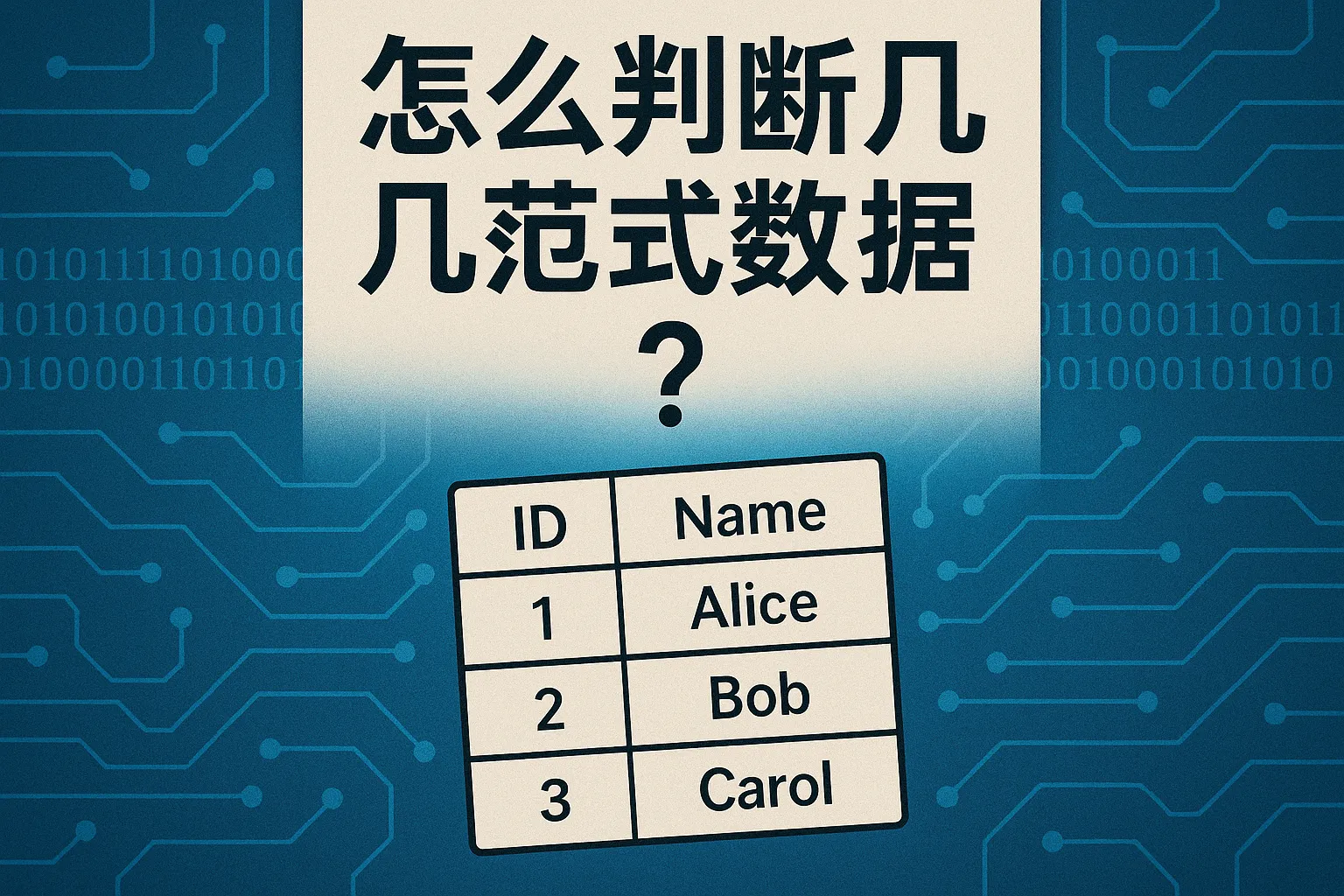 怎么判断几范式数据库
