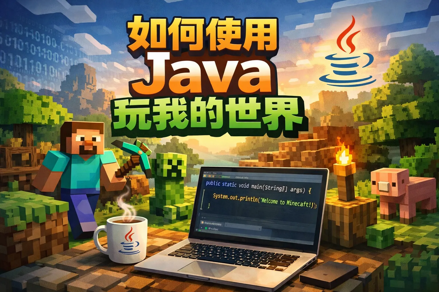 如何使用java玩我的世界