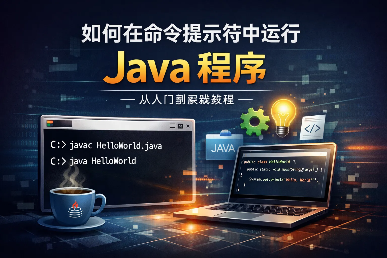 如何在命令提示符中运行java程序
