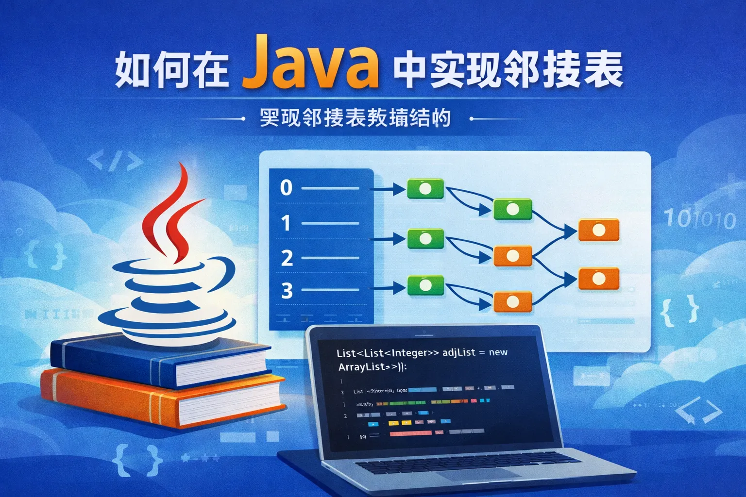 如何在java中实现邻接表