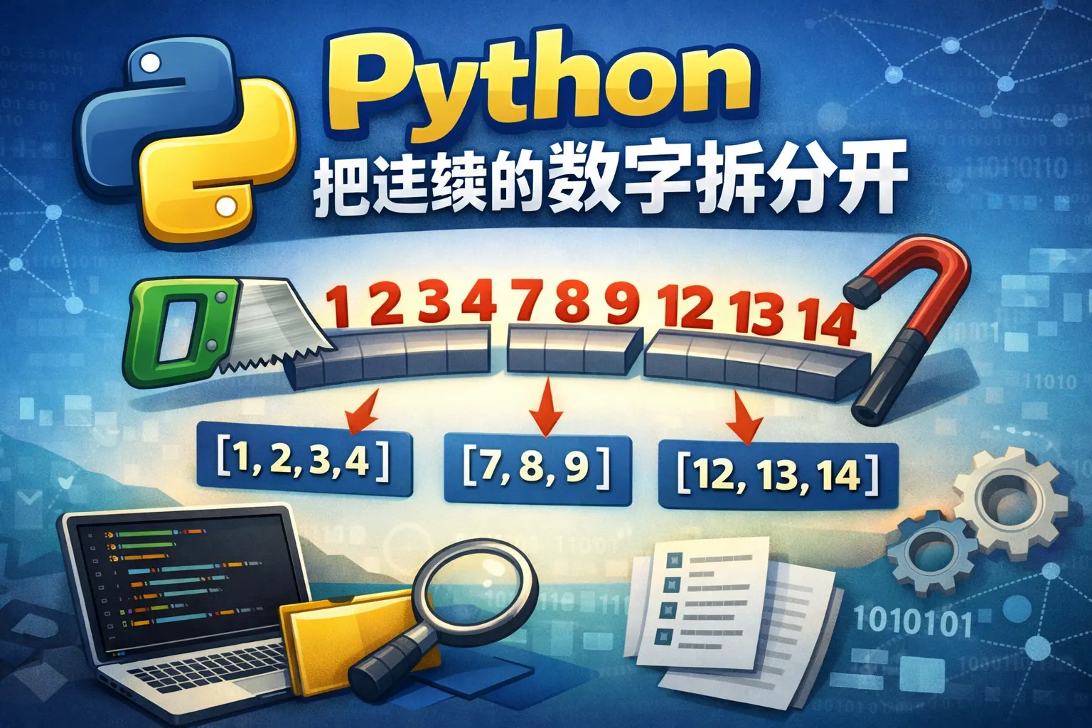 python把连续的数字拆分开