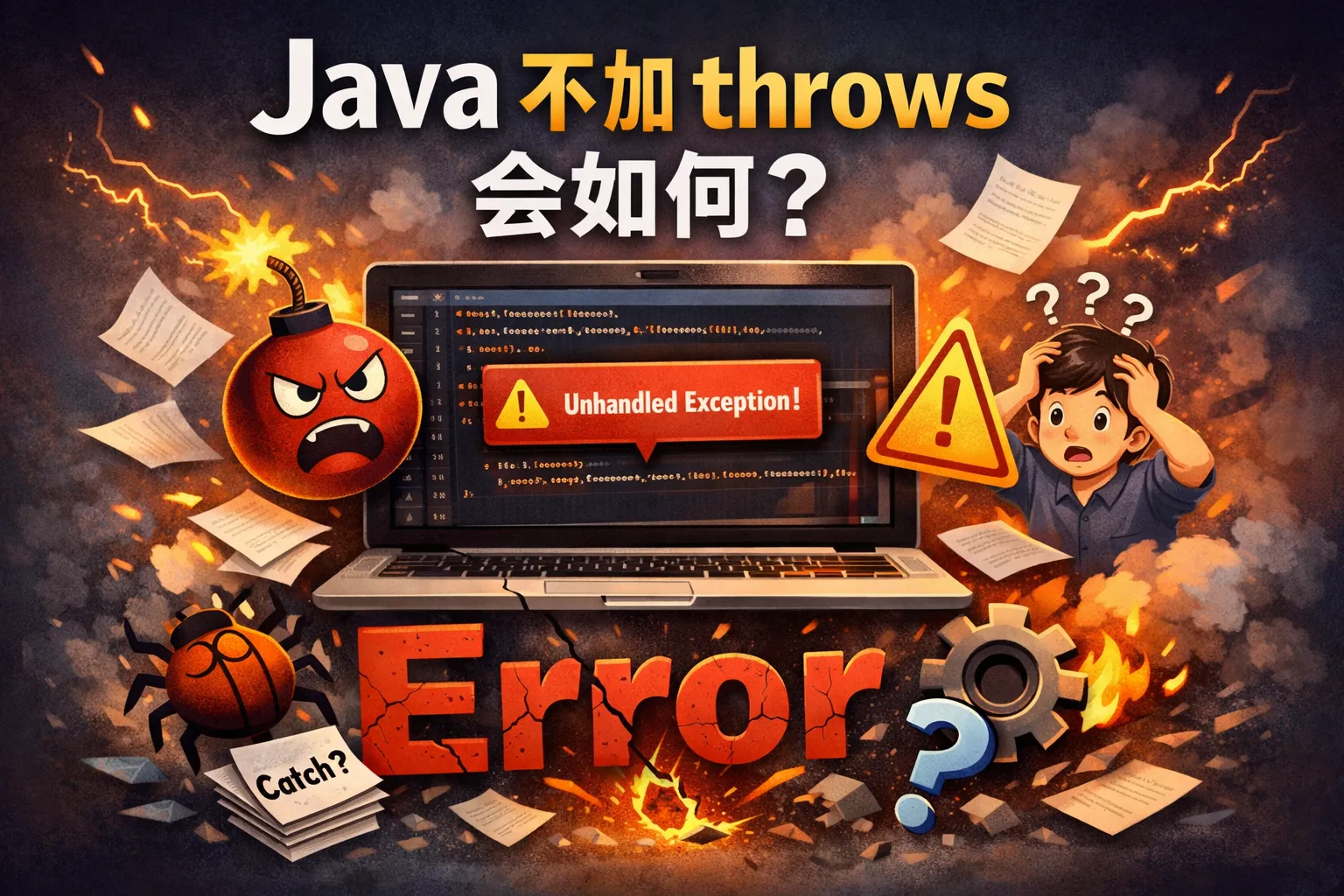 java不加thows会如何