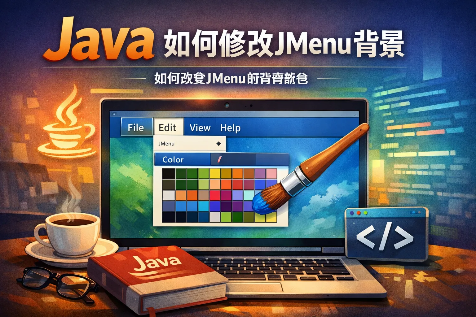 java如何修改jmenu背景