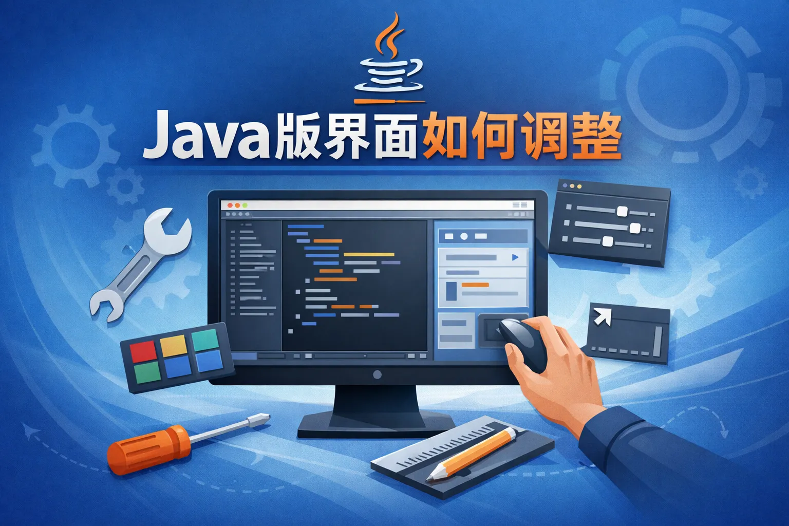 java版界面如何调整
