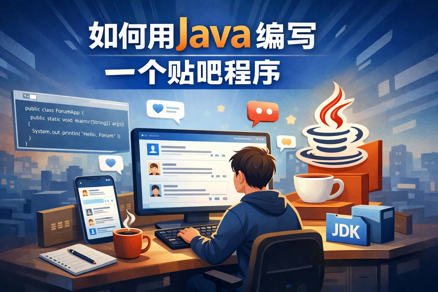 如何用java编写一个贴吧程序