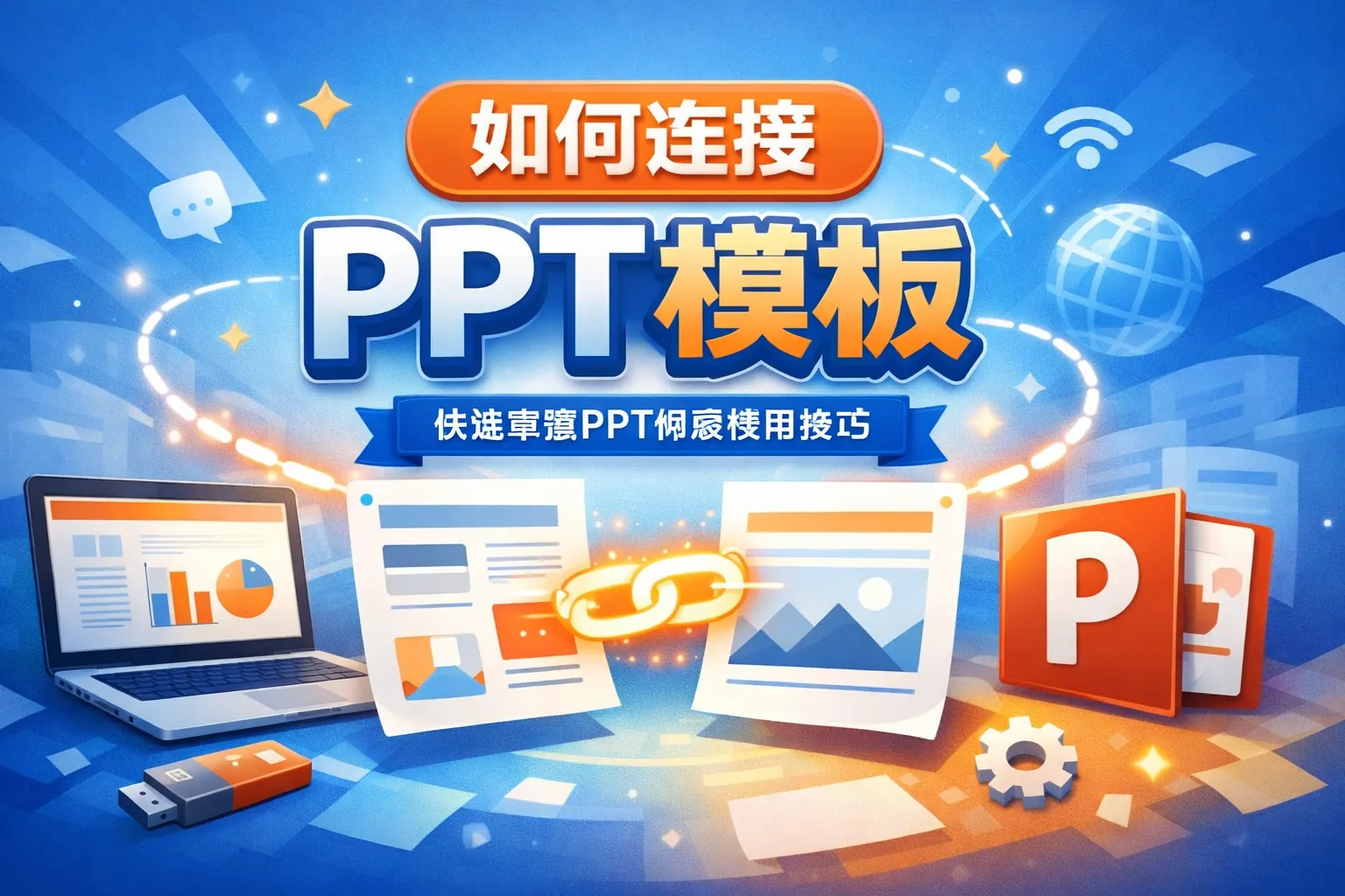 如何连接ppt模板