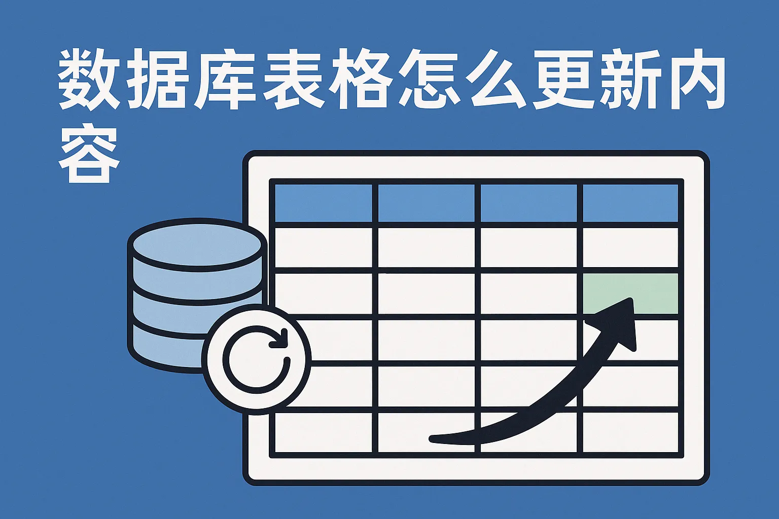 数据库表格怎么更新内容