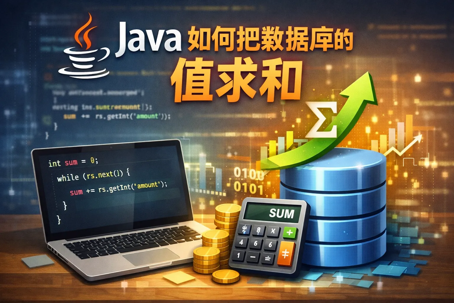 java如何把数据库的值求和