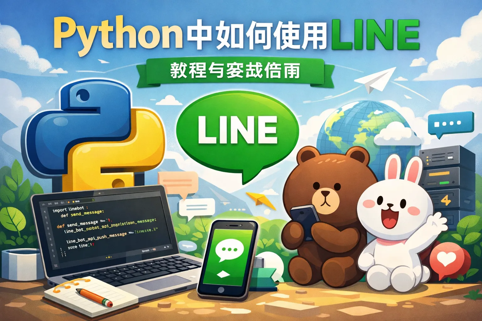 Python中如何使用line
