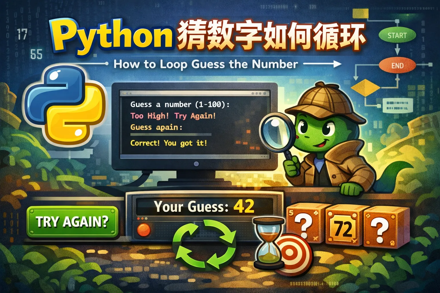 python猜数字如何循环